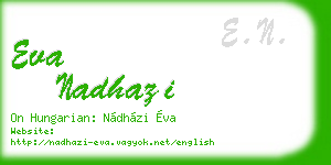 eva nadhazi business card